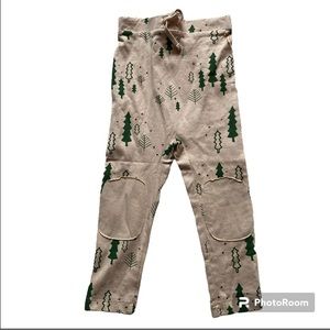 NWT Little James kids organic cotton sleepwear lounge drawstring tree pants 4/5